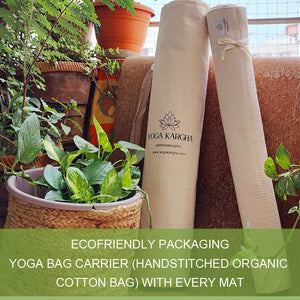 Organic Cotton Undyed Natural White Yoga Mat With Antiskid