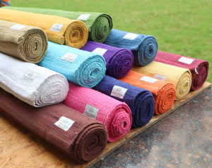 Handwoven Organic Cotton Yoga and Meditation Mat - Amrit Yoga Mat