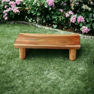 Wooden Prayer/Pooja Table, Altar Table, Meditation & Prayer Shrine, Buddhist Altar, Japanese Table, Zen Altar - Made in India (Layered)