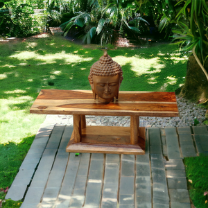 Wooden Prayer/Pooja Table, Altar Table, Meditation & Prayer Shrine, Buddhist Altar, Japanese Table, Zen Altar - Made in India