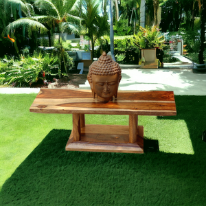 Wooden Prayer/Pooja Table, Altar Table, Meditation & Prayer Shrine, Buddhist Altar, Japanese Table, Zen Altar - Made in India