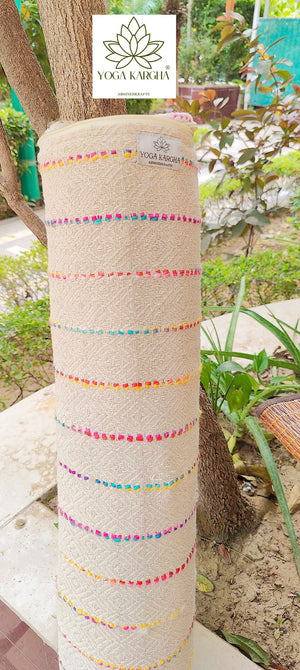 Handmade Upcycled Yoga Mat Bag Made With Upcycled Handwoven Fabric - Morocco