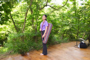 YogaKargha Handmade Upcycled Yoga Mat Bag, Eco-Friendly | Spacious | One-of-a-Kind | Mindfully Made in India