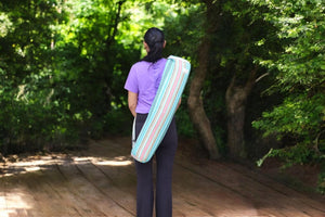 YogaKargha Handmade Upcycled Yoga Mat Bag, Eco-Friendly | Spacious | One-of-a-Kind | Mindfully Made in India