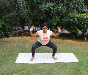 Handwoven Premium Grass Fiber Restorative Antiskid Mat for Yoga and Meditation - Meas