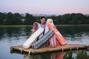 YogaKargha Handmade Upcycled Yoga Mat Bag, Eco-Friendly | Spacious | One-of-a-Kind | Mindfully Made in India