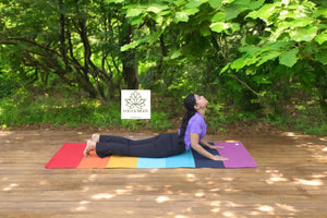 Handwoven Organic Cotton Yoga & Meditation Mat- Just Like a Rainbow
