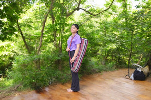 YogaKargha Handmade Upcycled Yoga Mat Bag, Eco-Friendly | Spacious | One-of-a-Kind | Mindfully Made in India