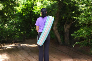 YogaKargha Handmade Upcycled Yoga Mat Bag, Eco-Friendly | Spacious | One-of-a-Kind | Mindfully Made in India