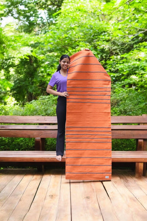 Organic Cotton Yoga Mat | Knotted Handwoven, Anti-Skid & Extra Large | Eco-Friendly, Washable, Biodegradable |