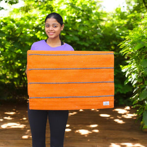 Organic Cotton Yoga Mat | Knotted Handwoven, Anti-Skid & Extra Large | Eco-Friendly, Washable, Biodegradable |