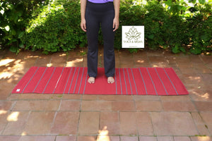 Organic Cotton Yoga Mat | Knotted Handwoven, Anti-Skid & Extra Large | Eco-Friendly, Washable, Biodegradable |