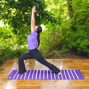 Handwoven Organic Cotton Travel Yoga Mat | Lightweight, Foldable & Eco-Friendly | Anti-Skid, Washable, Handmade in India