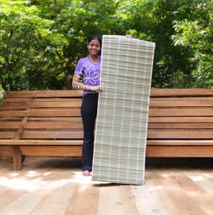 Handwoven Anti Skid Darbha Grass Fiber Mat for Yoga and Meditation