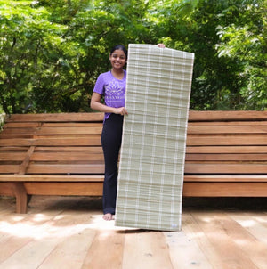 Handwoven Anti Skid Darbha Grass Fiber Mat for Yoga and Meditation