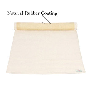 Organic Cotton Undyed Natural White Yoga Mat With Antiskid