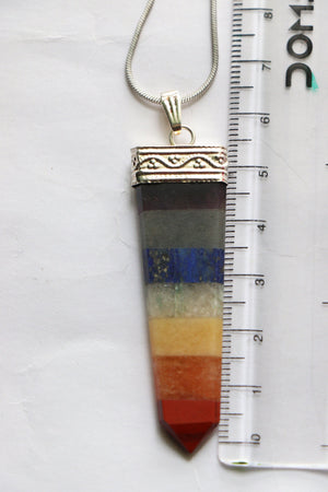 Chakra Pendant, Yoga Pendant, 7 Chakra Pendant, Gemstone, Chakra Jewelry, Meditation Pendant, Energy Pendant, Healing Pendant