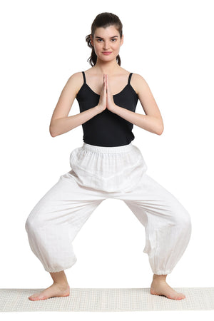 Custom Yoga Pants - Organic Cotton, Fitness Pants, Cotton Trousers, Unisex Yoga Pants, Boho Pants - Elastic Waist, Harem Style