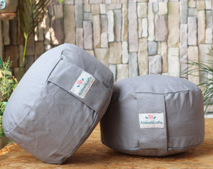 Rondo Yoga Meditation Cushion | Handwoven Rondo Zafu- Solid Color |Zipped Cover |Washable| Portable - Filling & Color Options Available