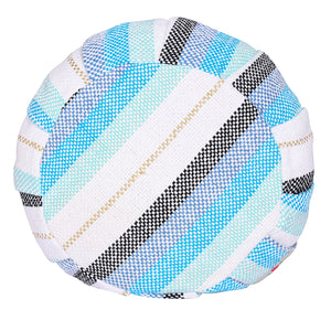 Yoga Meditation Cushion | Handwoven Handmade Round Zafu Pillow |Zipped Cover |Washable| Portable - Sky Lark - Filling Options Available