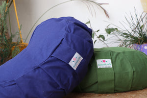 Moon Style Yoga Meditation Cushion | Handwoven Moon Zafu- Solid Color |Zipped Cover |Washable| Portable - Filling & Color Options Available