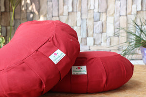 Moon Style Yoga Meditation Cushion | Handwoven Moon Zafu- Solid Color |Zipped Cover |Washable| Portable - Filling & Color Options Available