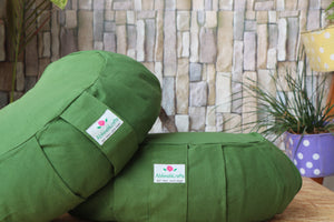 Moon Style Yoga Meditation Cushion | Handwoven Moon Zafu- Solid Color |Zipped Cover |Washable| Portable - Filling & Color Options Available