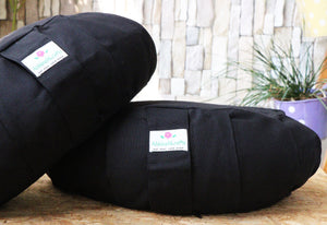 Moon Style Yoga Meditation Cushion | Handwoven Moon Zafu- Solid Color |Zipped Cover |Washable| Portable - Filling & Color Options Available