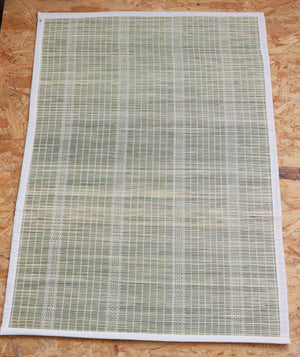 Handwoven Meditation Mat Made with Darbha 'Kusha' Grass Fiber - Color Natural Green - Dharana