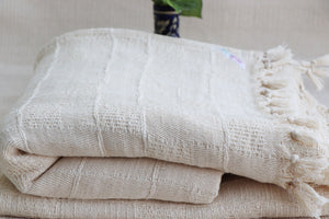 Premium Handwoven Organic Cotton Blanket (Use as bed linen OR yoga/mediation blanket) - Design: Bodhi
