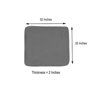 Zabuton Meditation Mat - Kapok Filled - Removable Cotton Cover - Excellent Addon for Meditation Zafu - Made in India - Colors Available