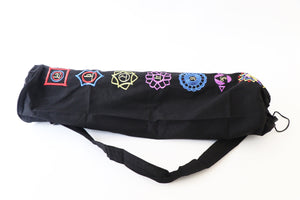 Yoga/Pilates/Exercise Bag - Yoga Strap Carrier - Yoga Mat Bag - Embroidered Seven Chakra Yoga Bag for Yoga lover/Yogi