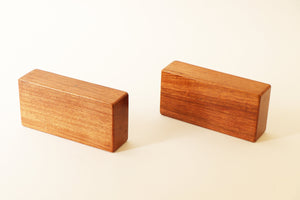 Yoga/Exercise/Fitness Blocks - Set of Two Yoga Blocks with Carrying Bag - Option to Choose - Wood OR Cork