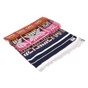 Indian Boho/Bohemian Cotton Reversible Area Rug/Chindi Rag/Floor Runner/Yoga Mat/Dhurrie/Kilm/Carpet - Adyant