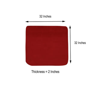 Zabuton Meditation Mat - Kapok Filled - Removable Cotton Cover - Excellent Addon for Meditation Zafu - Made in India - Colors Available