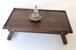 AbhinehKrafts Wooden Prayer/Pooja Table, Altar Table, Meditation & Prayer Shrine, Buddhist Altar, Japanese Table, Zen Altar - Made in India