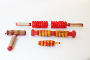 Acupressure/MassageJimmy and Massage Rollers (Set of Four) - Portable, Wooden, For massage, acupressure therapy and stress relief, Sujok