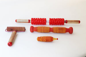 Acupressure/MassageJimmy and Massage Rollers (Set of Four) - Portable, Wooden, For massage, acupressure therapy and stress relief, Sujok