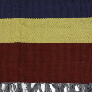 Large Yoga Mat 6x 4 feet for Yoga, Pilates, Fitness, and Meditation - (Handwoven Area Rug, Mat, Dhurrie, Handspun Cotton Rug)