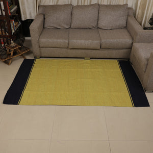 Large Yoga Mat 6x 4 feet for Yoga, Pilates, Fitness, and Meditation - (Handwoven Area Rug, Mat, Dhurrie, Handspun Cotton Rug)