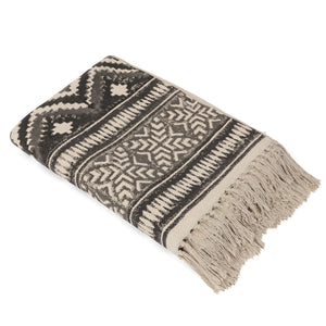 Large Yoga Mat 6x 4 feet for Yoga, Pilates, Fitness, and Meditation - (Handwoven Area Rug, Mat, Dhurrie, Hand Block-Printed Rug)