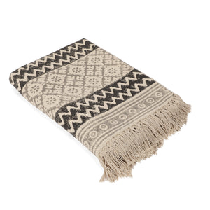 6x 4 feet Area Rug - Hand Block Mat for Yoga, Pilates, Fitness, and Meditation - (Handwoven Area Rug, Mat, Dhurrie, Hand Block-Printed Rug)