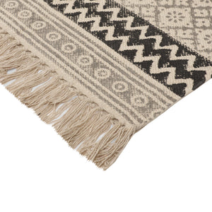 6x 4 feet Area Rug - Hand Block Mat for Yoga, Pilates, Fitness, and Meditation - (Handwoven Area Rug, Mat, Dhurrie, Hand Block-Printed Rug)