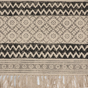 6x 4 feet Area Rug - Hand Block Mat for Yoga, Pilates, Fitness, and Meditation - (Handwoven Area Rug, Mat, Dhurrie, Hand Block-Printed Rug)