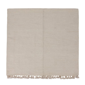 6 by 4 Feet Large Area Cotton Yoga Rug - Handwoven Natural White Cotton Rug, Organic White Ivory Cotton Rug - Cotton Carpet - Self Design