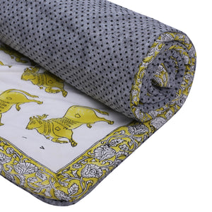 Kids Yoga Mat - Children Yoga Play Mat - Organic Cotton, Natural, Non-toxic, Eco-conscious, Super Soft, Exercise Play Mat - Nandi Cow