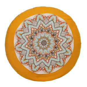 Yoga Meditation Cushion - 16 Inch Extra Large - Stockholm | Handmade Round Zafu Pillow |Zipped Cover |Washable| Portable - Filling Options