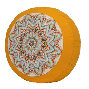 Yoga Meditation Cushion - 16 Inch Extra Large - Stockholm | Handmade Round Zafu Pillow |Zipped Cover |Washable| Portable - Filling Options