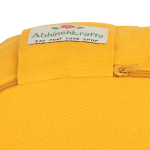 Yoga Meditation Cushion - 16 Inch Extra Large - Berlin | Handmade Round Zafu Pillow |Zipped Cover |Washable| Portable - Filling Options