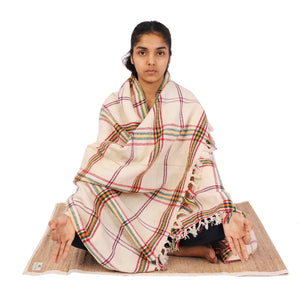 Premium Handwoven Sheep Wool Blanket (Use as bed linen OR yoga/mediation blanket) - Sattva